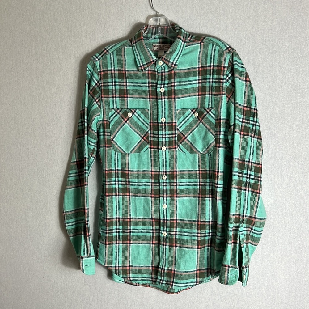 Wallace & Barnes j crew flannel button down plaid size XS